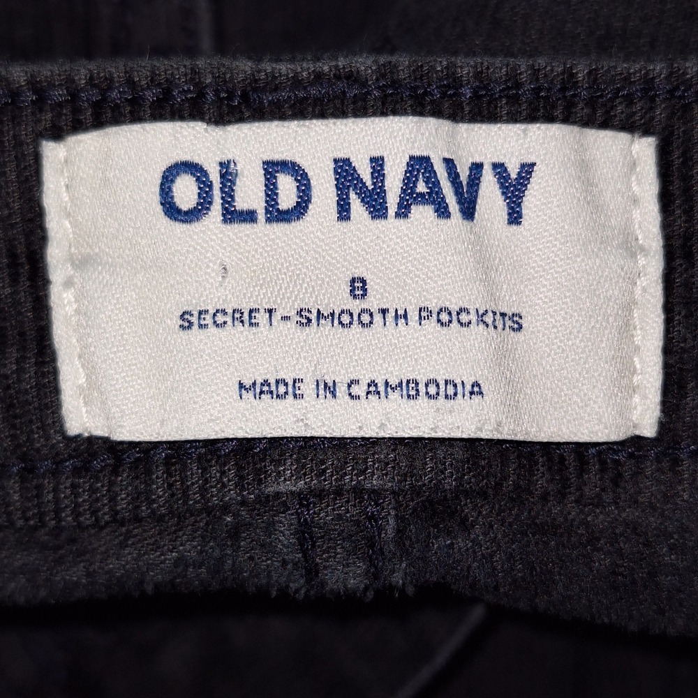 Old Navy Black Corduroy High Waisted Flare Leg Pants Womens Size 8 Secret-Smooth - Picture 4 of 16